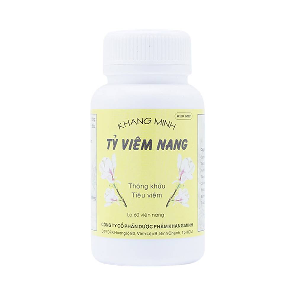 Thuốc Tỷ Viêm Nang Khang Minh điều trị viêm xoang, viêm mũi dị ứng (60 viên)