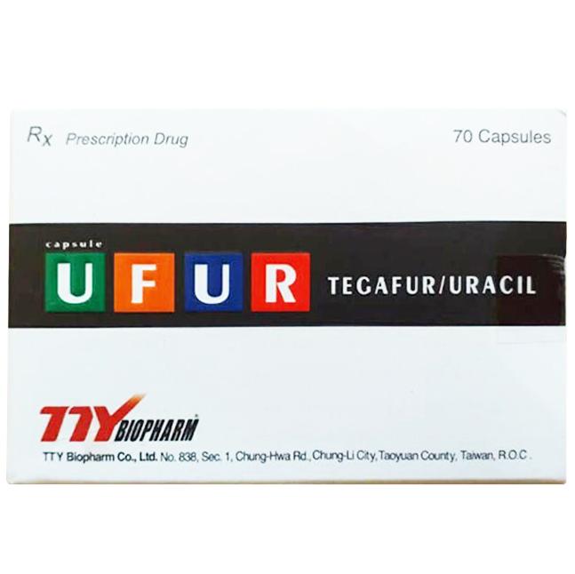 Thuốc Ufur Capsule TTY Biopharm điều trị các loại ung thư, ung thư dạ dày (7 vỉ x 10 viên)