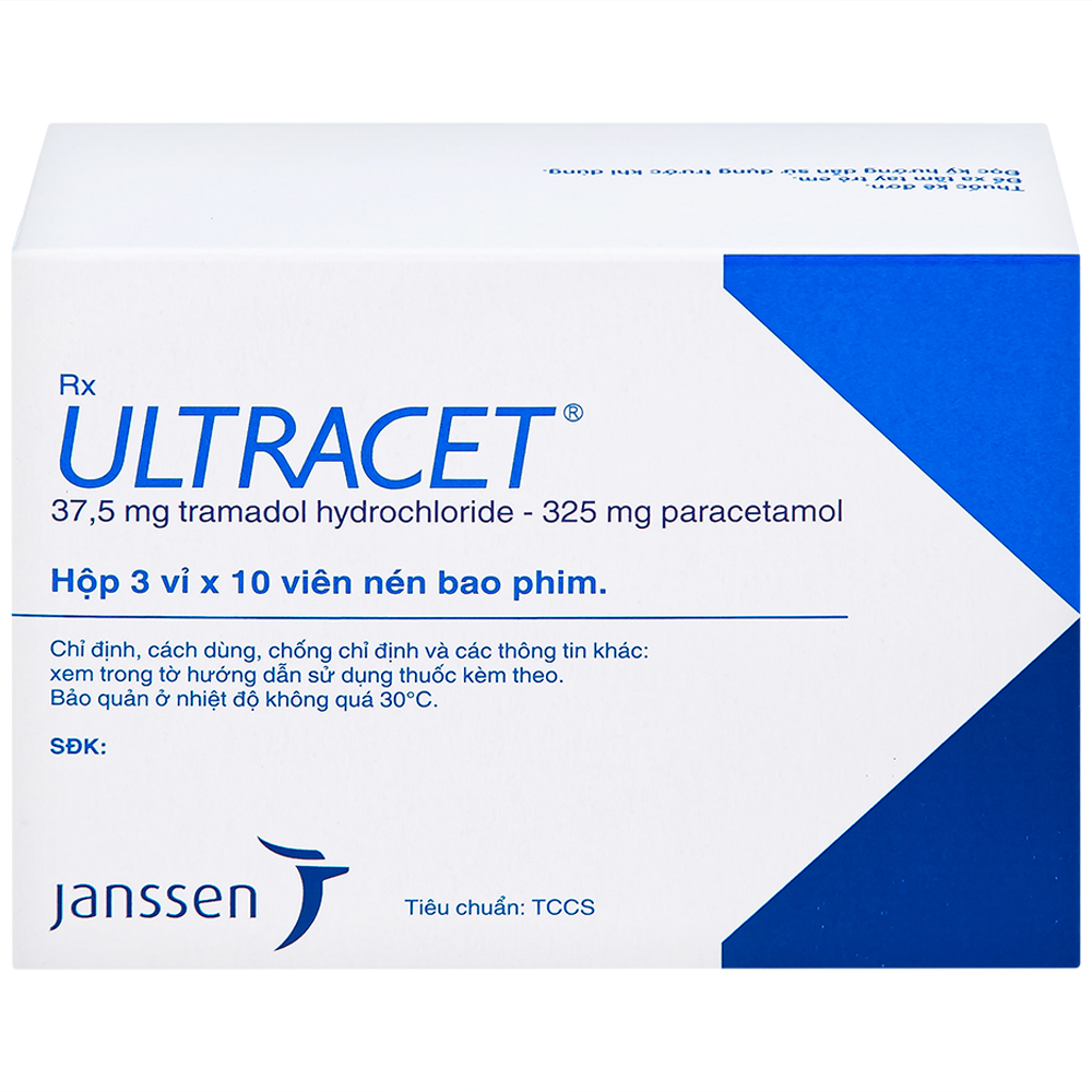 Thuốc Ultracet Janssen hỗ trợ điều trị cơn đau từ trung bình đến nặng (3 vỉ x 10 viên)