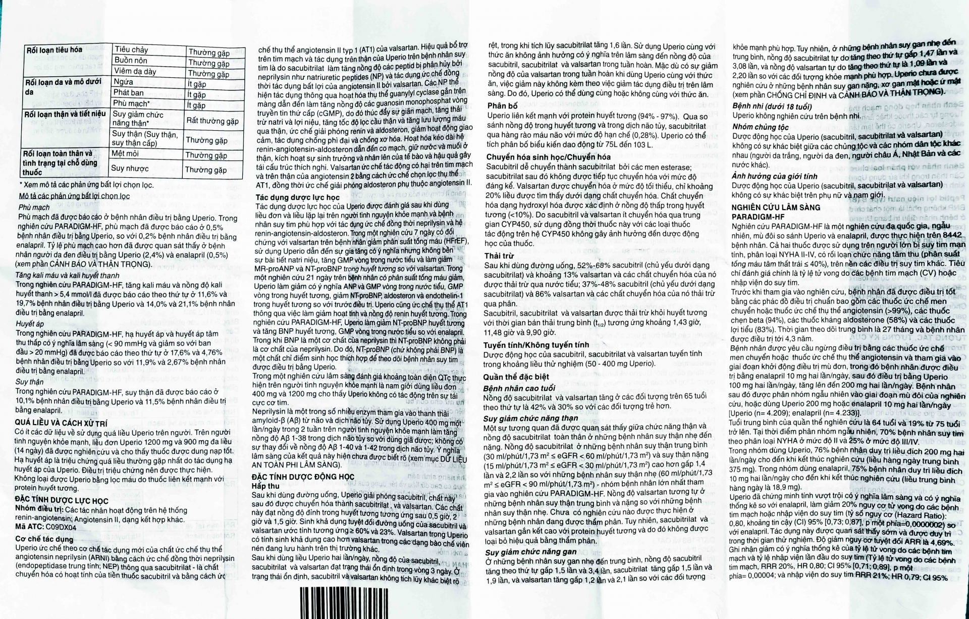 Thuốc Uperio 50mg Novartis điều trị suy tim (2 vỉ x 14 viên)