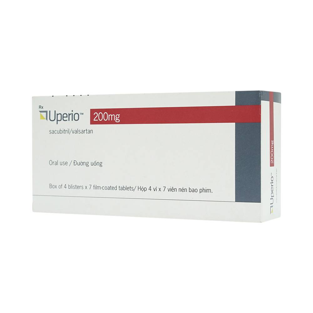 Thuốc Uperio 200mg Novartis điều trị suy tim (4 vỉ x 7 viên)