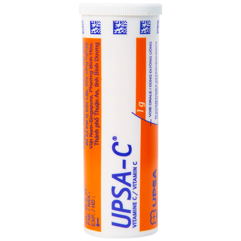 Viên sủi UPSA-C UPSA SAS hỗ trợ điều trị tình trạng thiếu hụt vitamin C (10 viên)