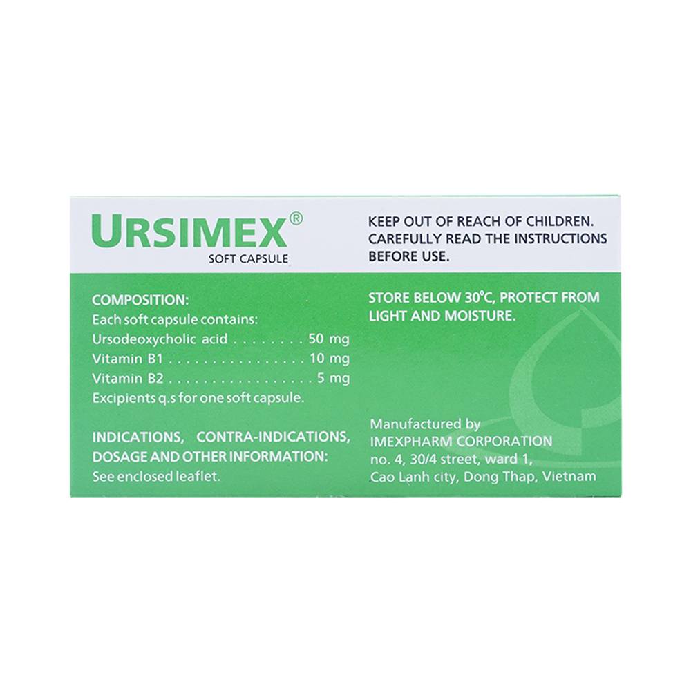 Thuốc Ursimex Imexpharm cải thiện chức năng gan (6 vỉ x 10 viên)