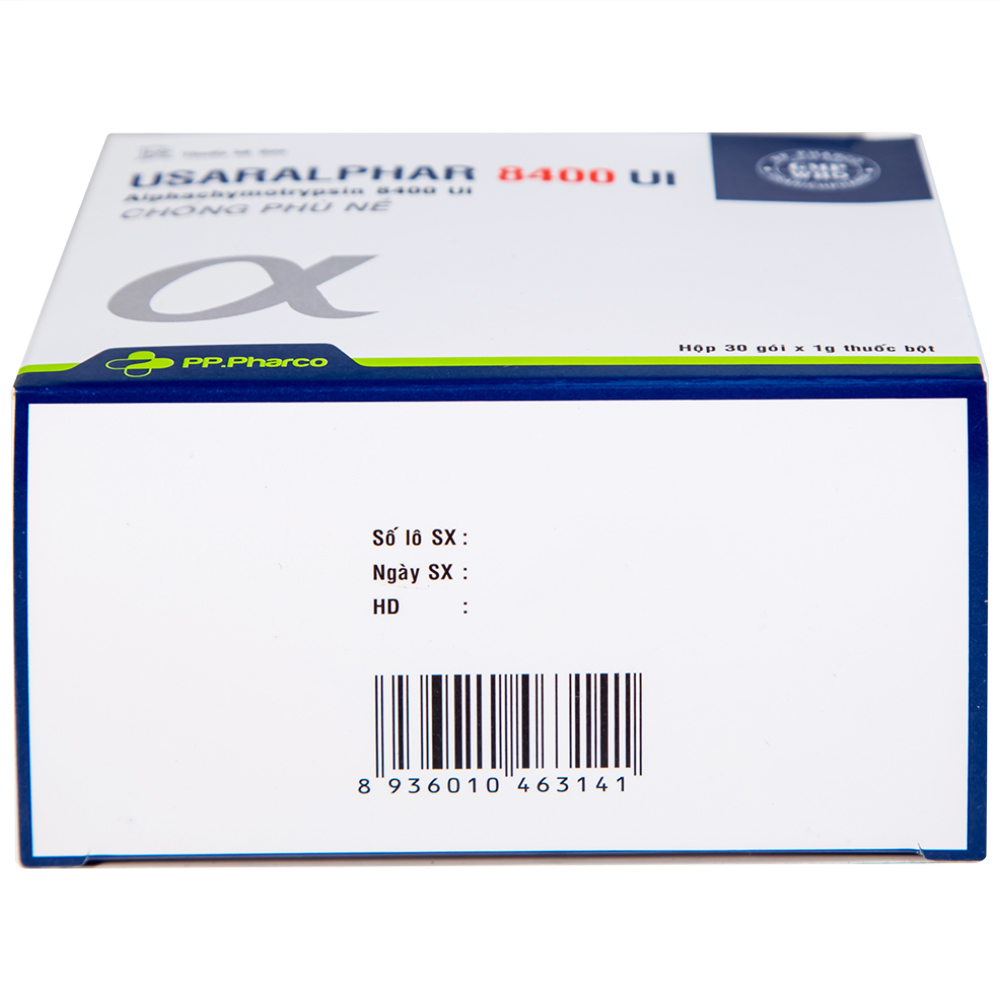 Thuốc Usaralphar 8400 UI Usarichpharm điều trị phù nề sau chấn thương, tổn thương mô mềm (30 gói x 1g)