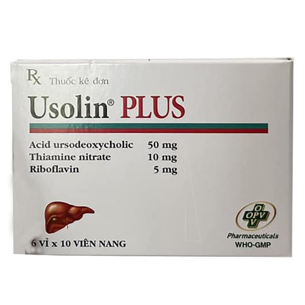 Thuốc Usolin Plus OPV hỗ trợ điều trị một số bệnh gan mãn tính (6 vỉ x 10 viên)