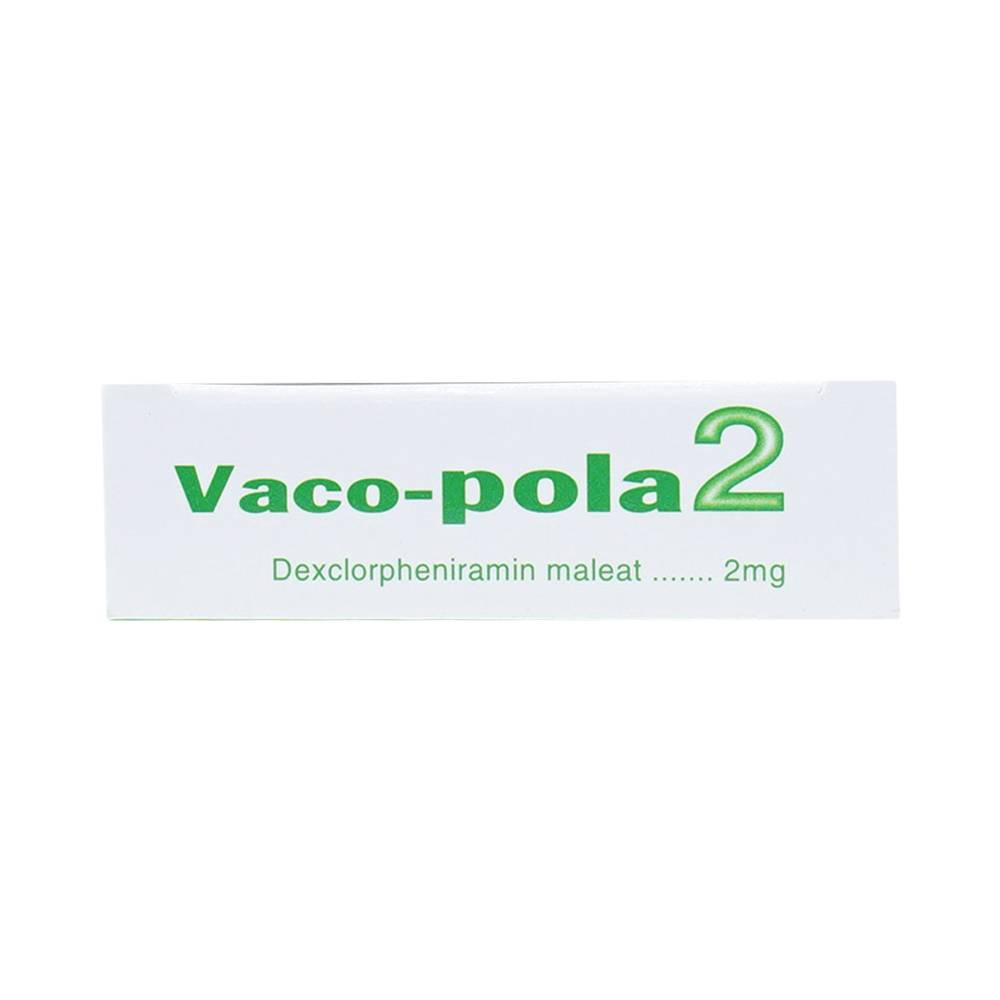 Thuốc Vaco-pola2 Vacopharm điều trị sổ mũi dị ứng, viêm mũi (2 vỉ x 15 viên)