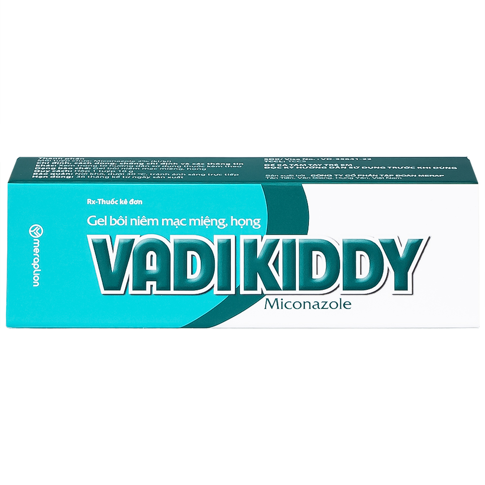 Gel niêm mạc miệng họng Vadikddy 10g Merap Gel điều trị nấm candida