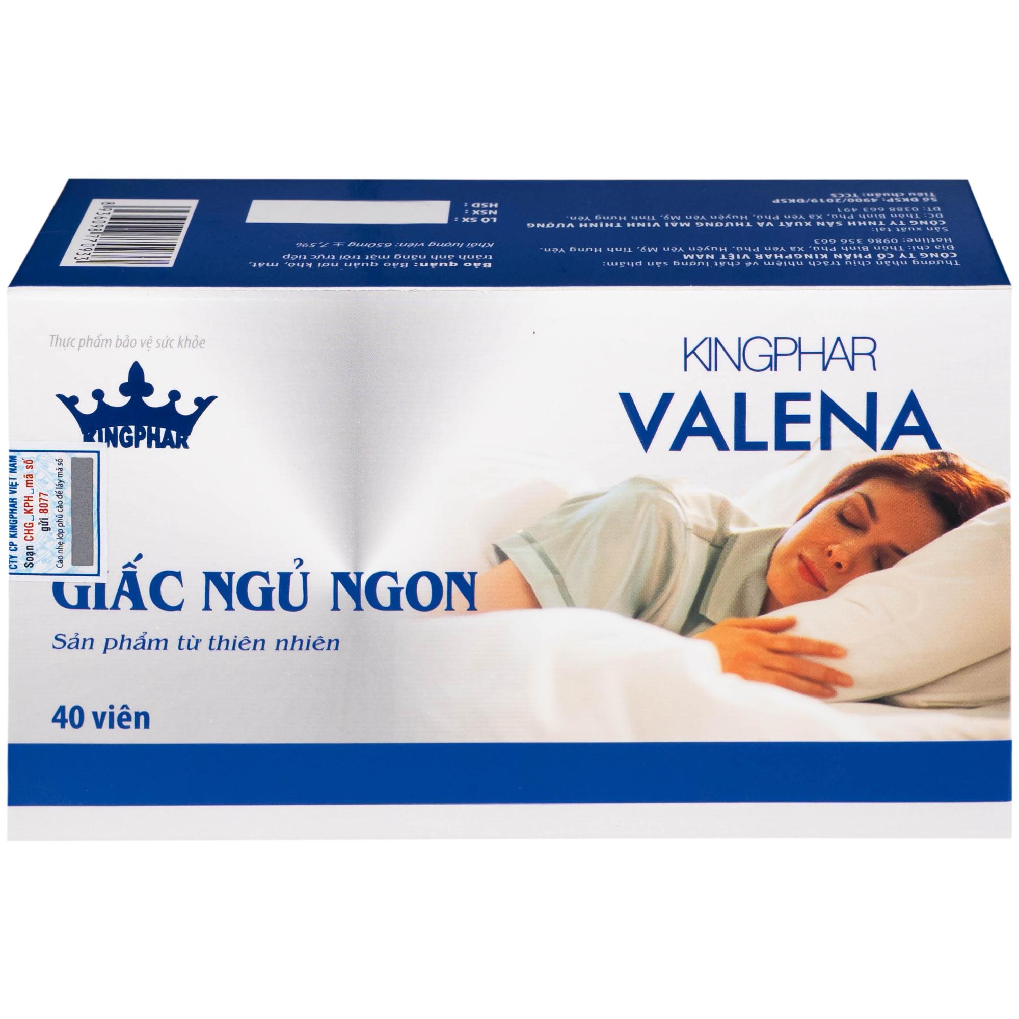 Viên uống giúp an thần hỗ trợ dễ ngủ Valena Kingphar (4 vỉ x 10 viên)