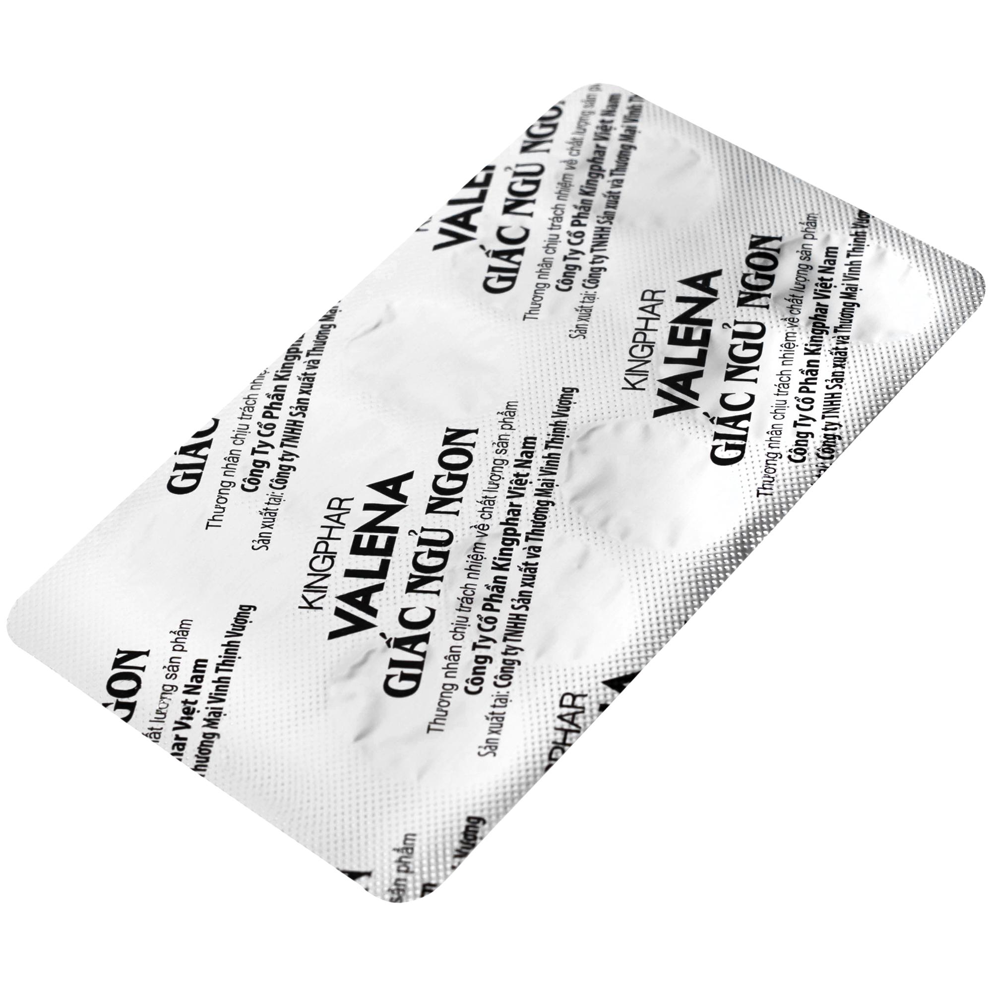 Viên uống giúp an thần hỗ trợ dễ ngủ Valena Kingphar (4 vỉ x 10 viên)