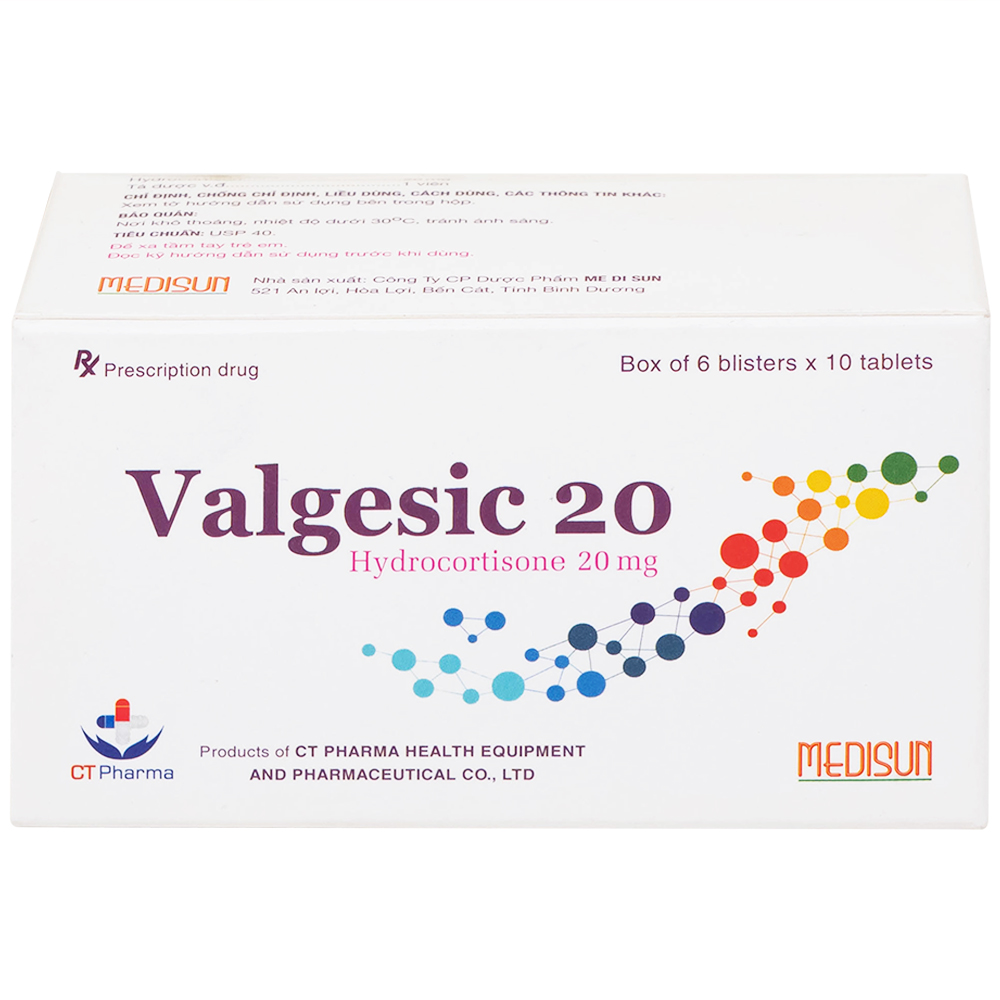 Valgesic 20mg Medisun liệu pháp thay thế tăng sản lượng thận ở trẻ (6 vỉ x 10 viên)