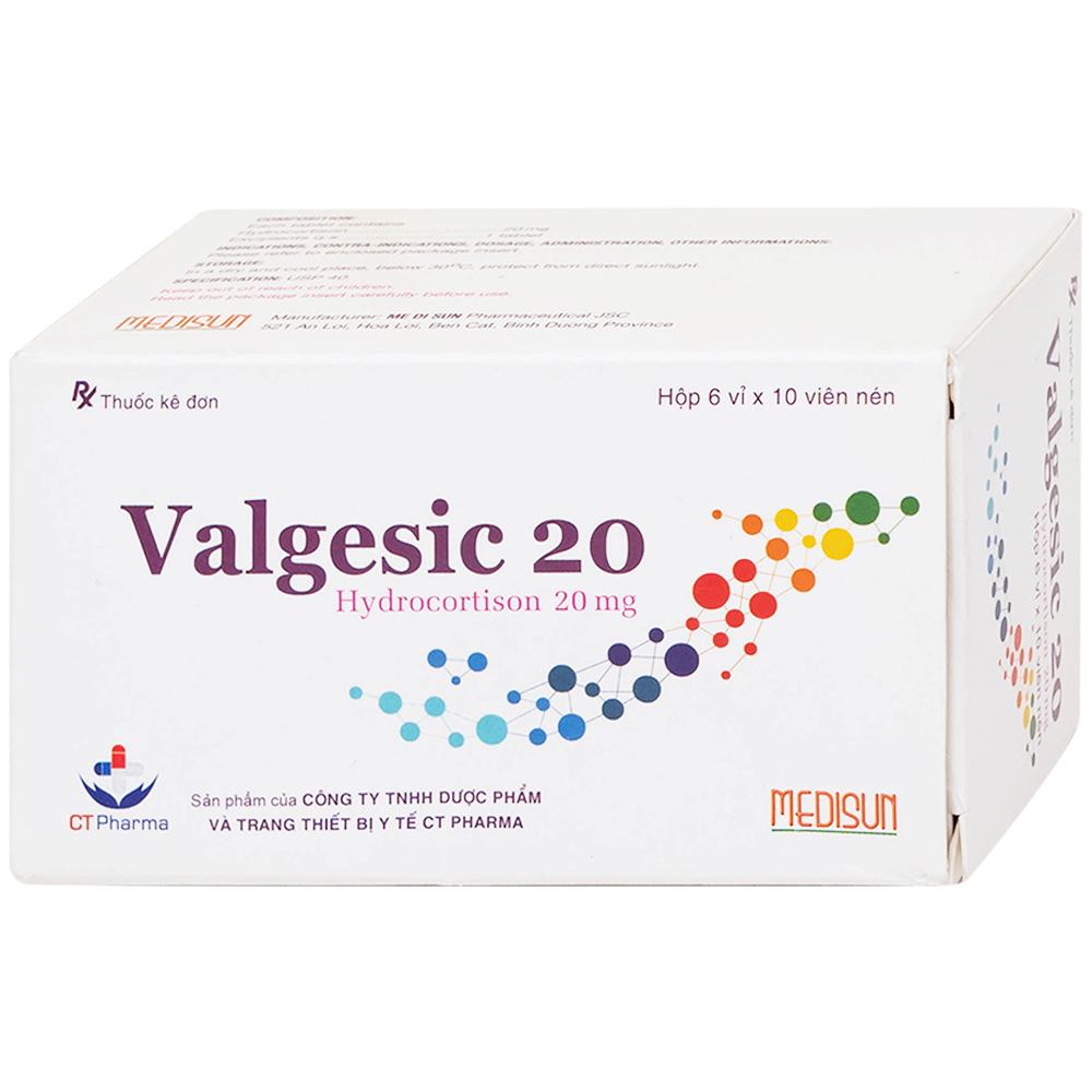 Valgesic 20mg Medisun liệu pháp thay thế tăng sản lượng thận ở trẻ (6 vỉ x 10 viên)