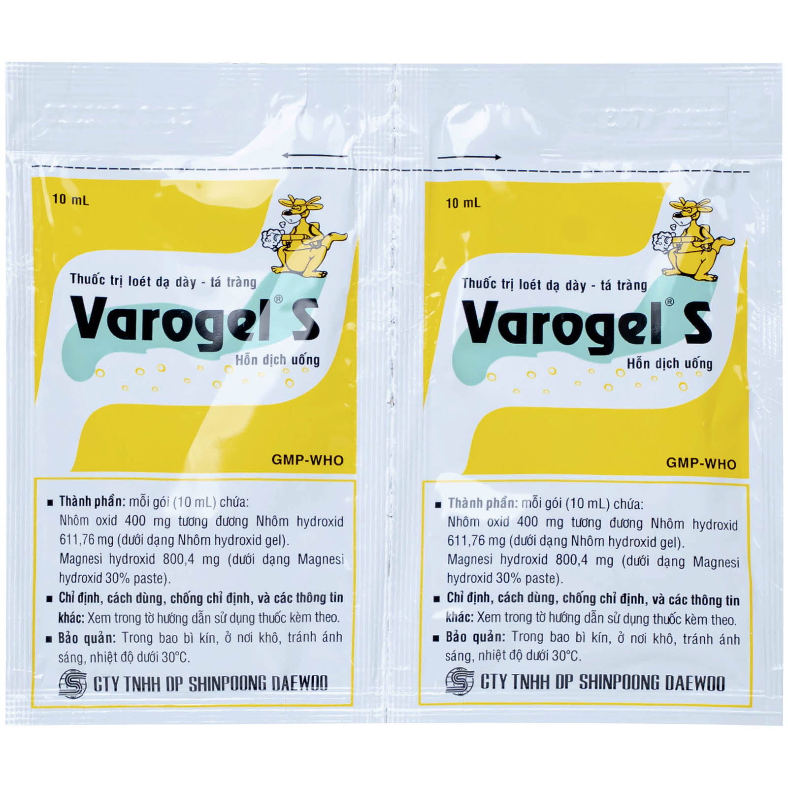 Thuốc Varogel Shinpoong Daewoo điều trị viêm loét dạ dày (20 gói x 10ml)