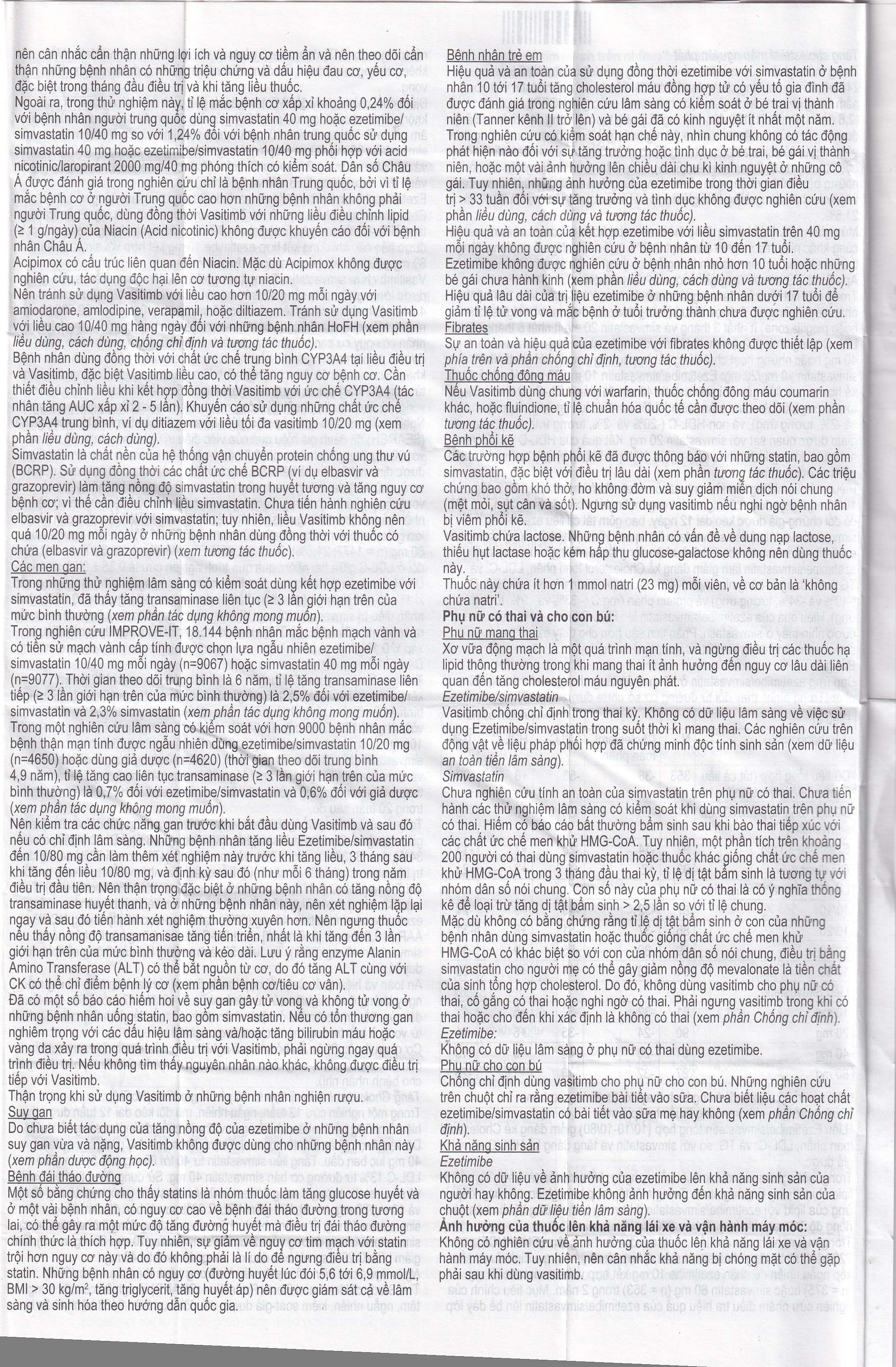 Thuốc Vasitimb 10mg/20mg tablets Krka giúp phòng bệnh tim, điều trị tăng cholesterol máu, máu đồng hợp tử gia đình (3 vỉ x 10 viên)