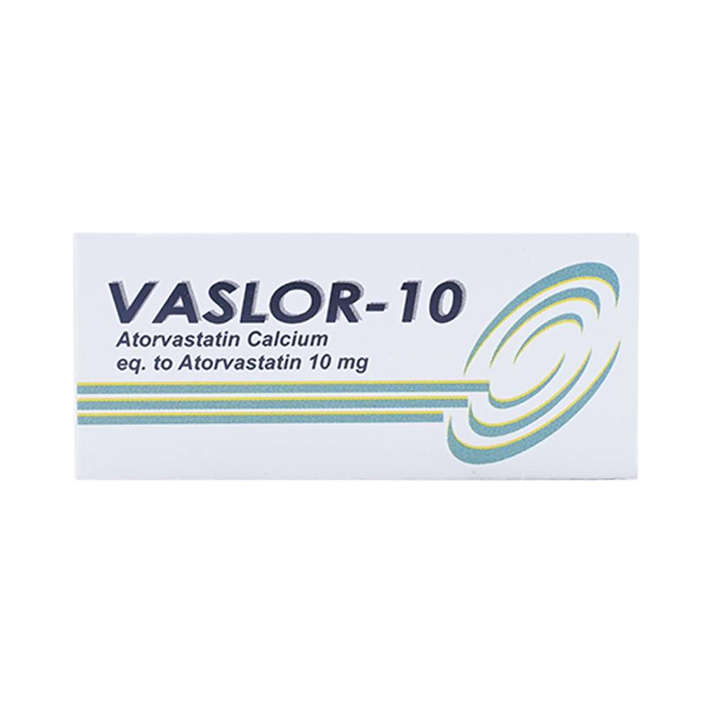 Thuốc Vaslor 10 Davi Pharm giảm cholesterol và triglycerid trong máu (4 vỉ x 7 viên)