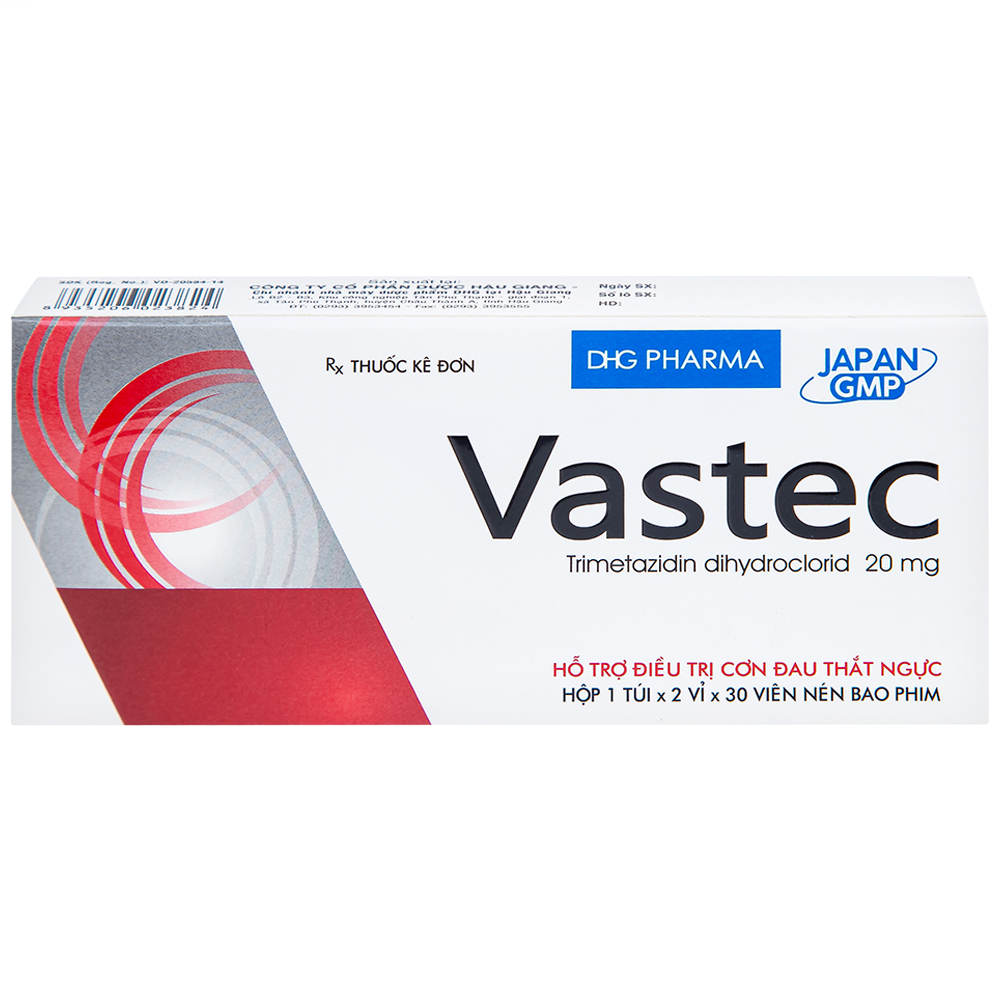 Thuốc Vastec DHG điều trị đau thắt ngực ổn định (2 vỉ x 30 viên)