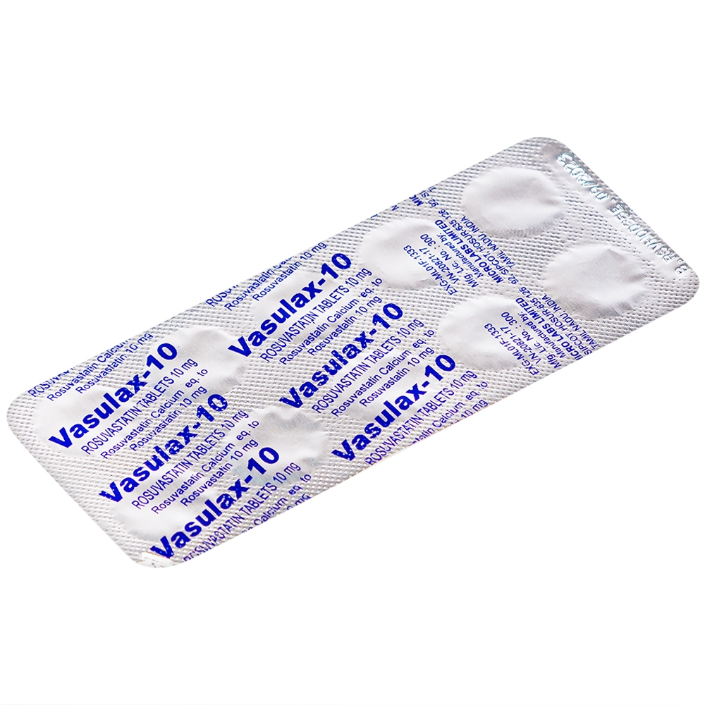 Thuốc Vasulax-10 Micro điều trị rối loạn lipid máu (3 vỉ x 10 viên)
