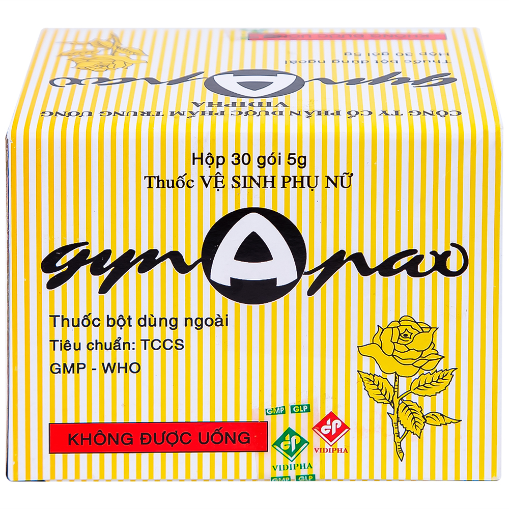 Thuốc vệ sinh phụ nữ Gynapax Vidipha hỗ trợ vệ sinh và tẩy trùng niêm mạc phụ khoa (30 gói x 5g)