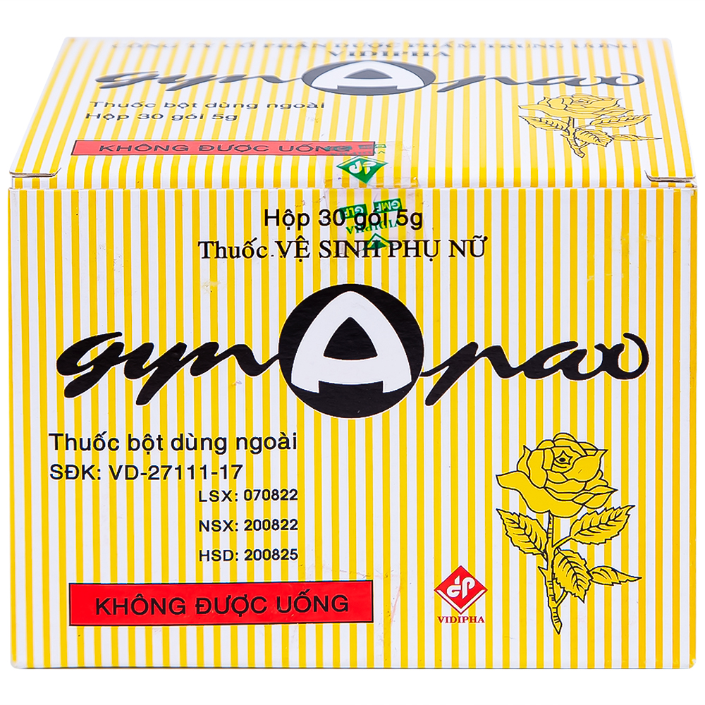 Thuốc vệ sinh phụ nữ Gynapax Vidipha hỗ trợ vệ sinh và tẩy trùng niêm mạc phụ khoa (30 gói x 5g)
