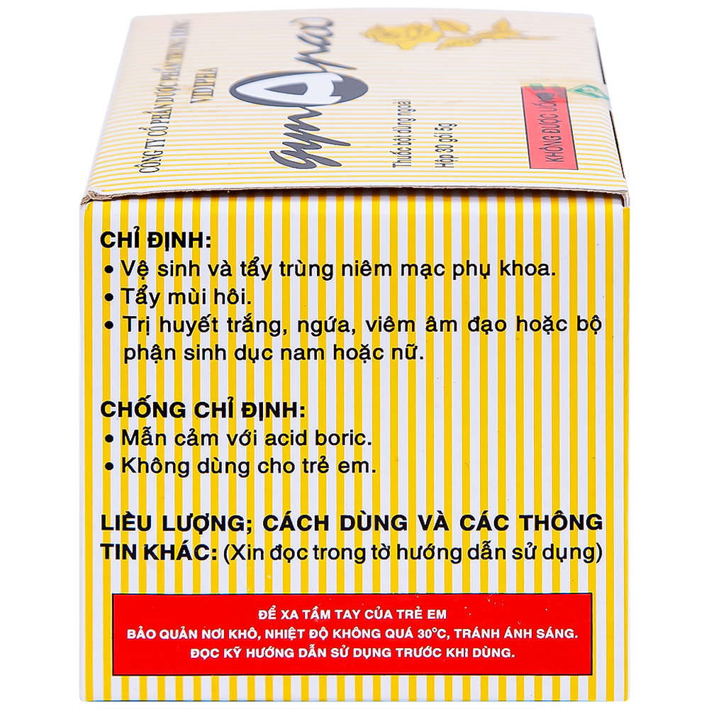 Thuốc vệ sinh phụ nữ Gynapax Vidipha hỗ trợ vệ sinh và tẩy trùng niêm mạc phụ khoa (30 gói x 5g)