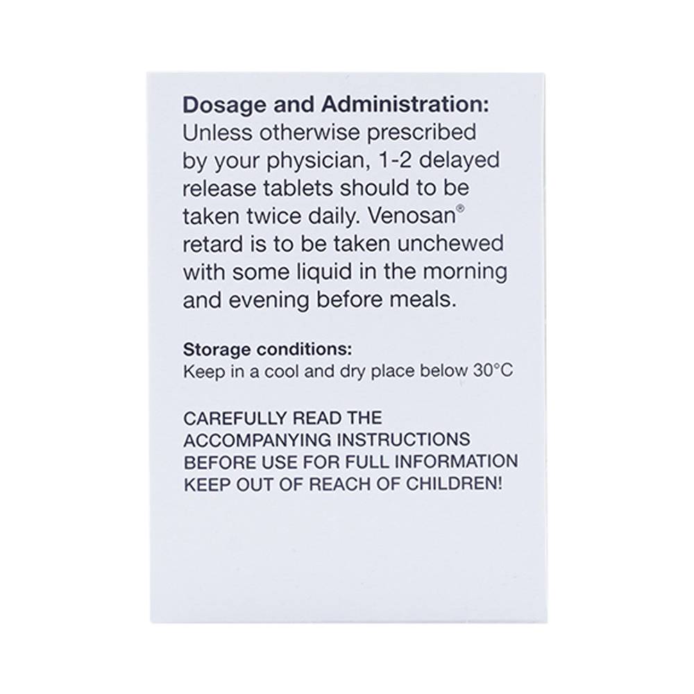 Thuốc Venosan Retard 263.2mg Dr. Willmar Schwabe điều trị viêm tĩnh mạch huyết khối (10 vỉ x 10 viên)