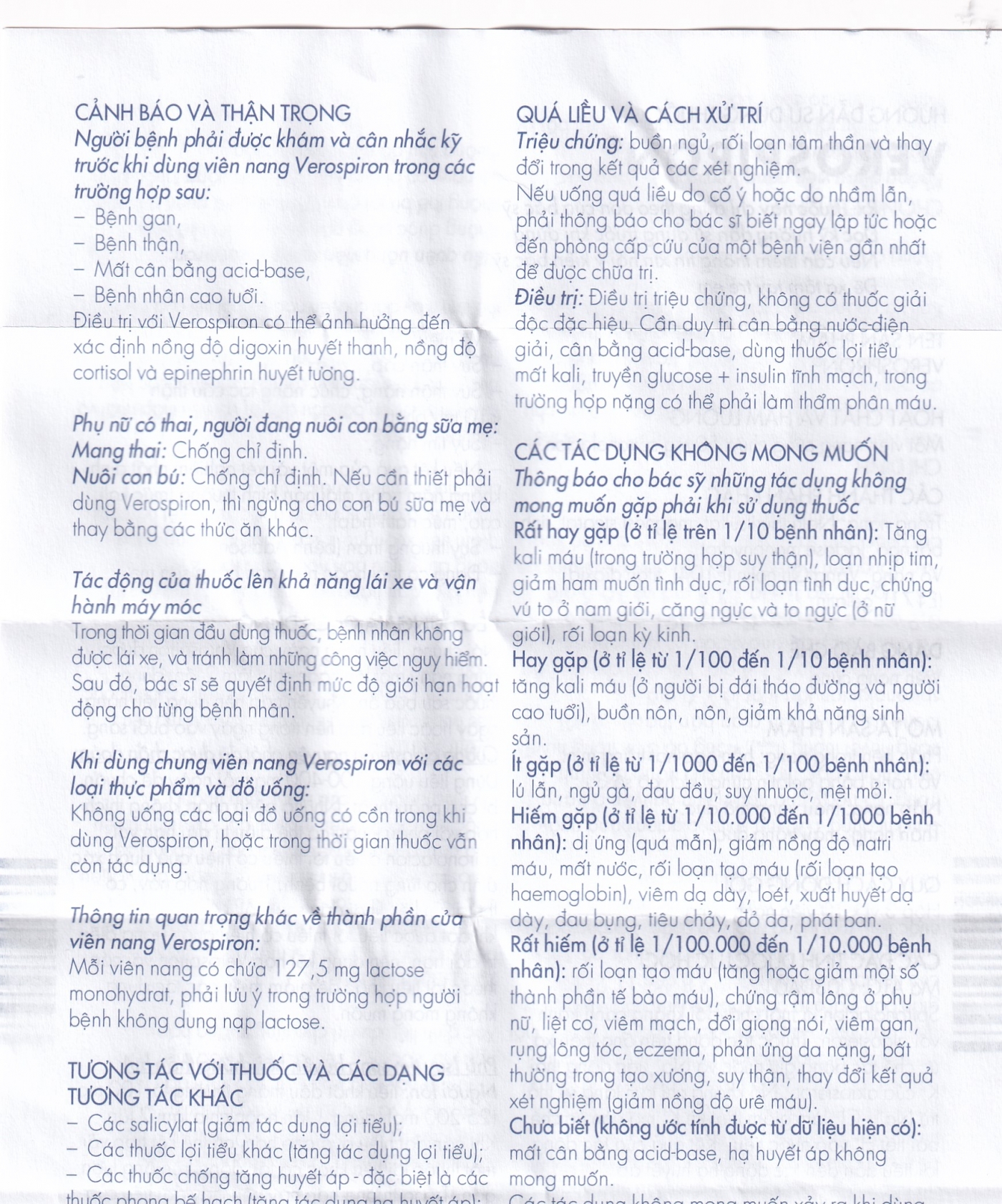 Thuốc Verospiron 50mg Gedeon điều trị tăng huyết áp, phù do tim gan thận, cường aldosterone và hạ kali (3 vỉ x 10 viên)