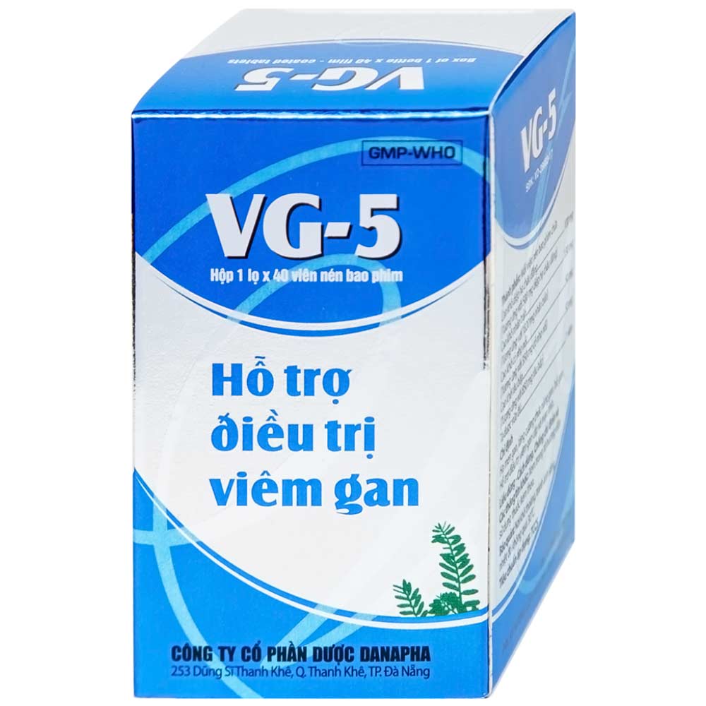 Thuốc VG-5 Danapha điều trị hạ men gan, viêm gan (40 viên) 
