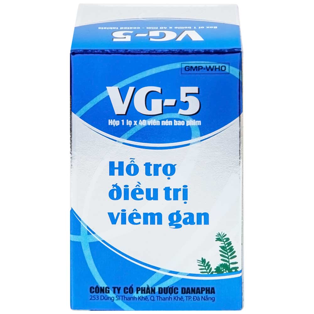 Thuốc VG-5 Danapha điều trị hạ men gan, viêm gan (40 viên) 