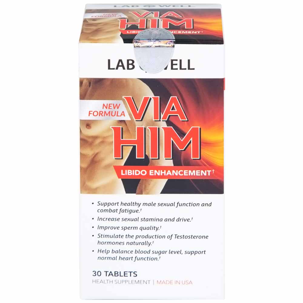 Viên uống giúp tăng cường sinh lực và khả năng sinh lý nam Via Him Lab Well (30 viên)