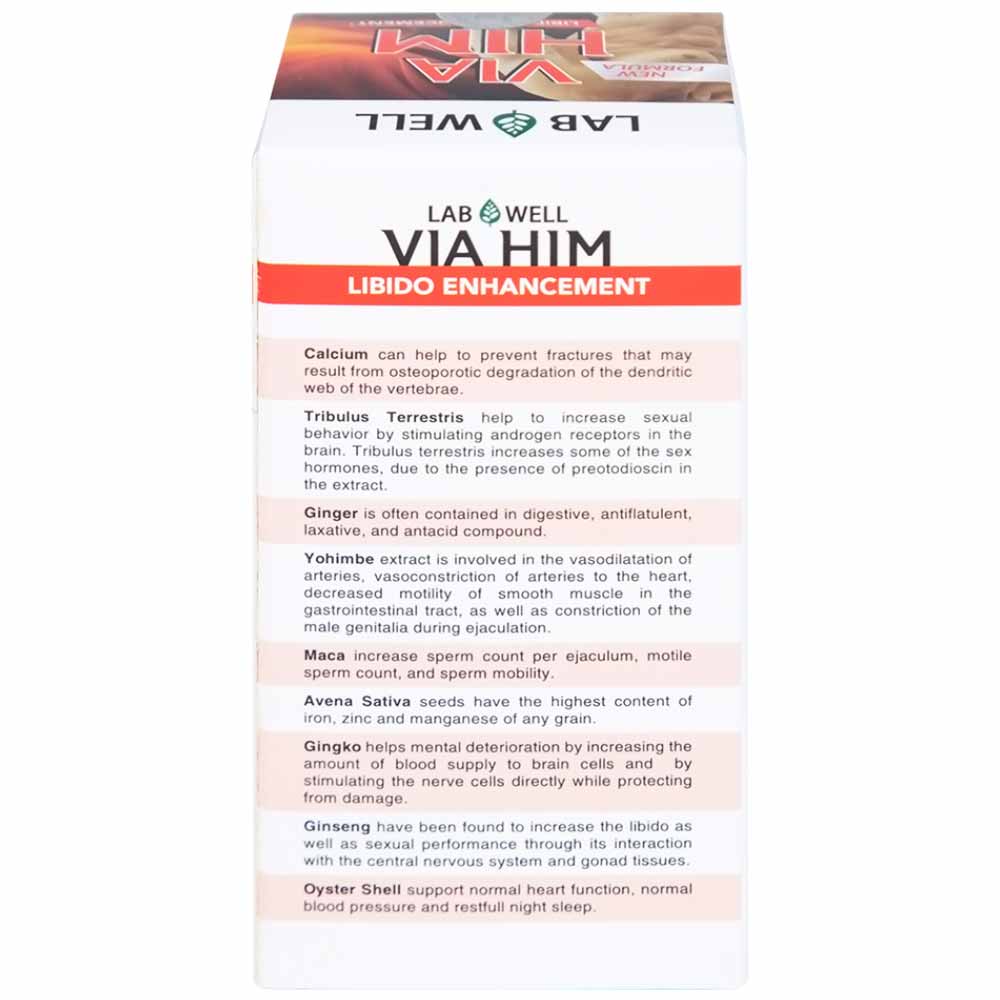 Viên uống giúp tăng cường sinh lực và khả năng sinh lý nam Via Him Lab Well (30 viên)