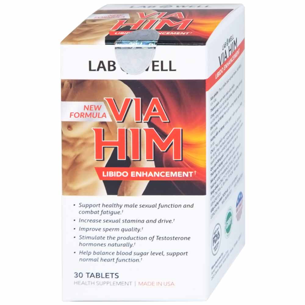 Viên uống giúp tăng cường sinh lực và khả năng sinh lý nam Via Him Lab Well (30 viên)