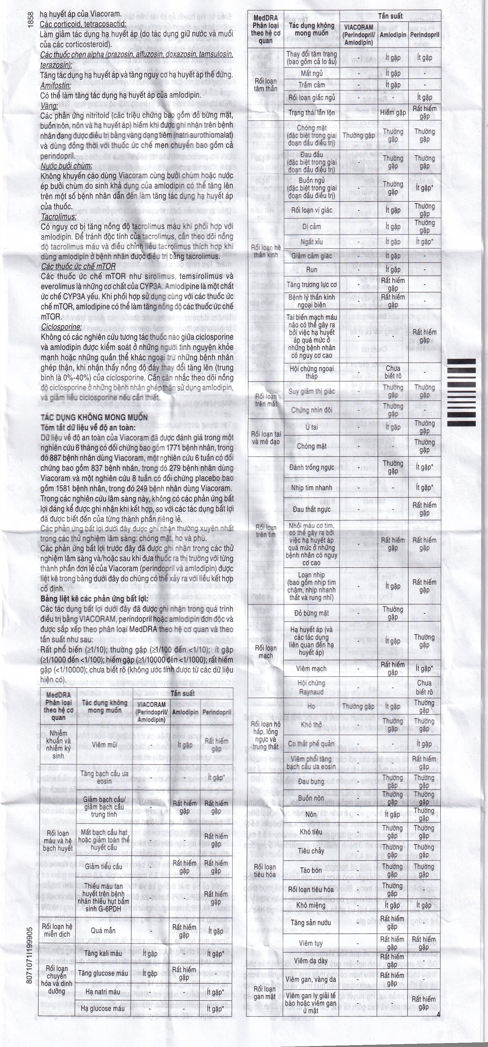 Thuốc Viacoram 3.5mg/2.5mg Servier điều trị tăng huyết áp vô căn (30 viên)
