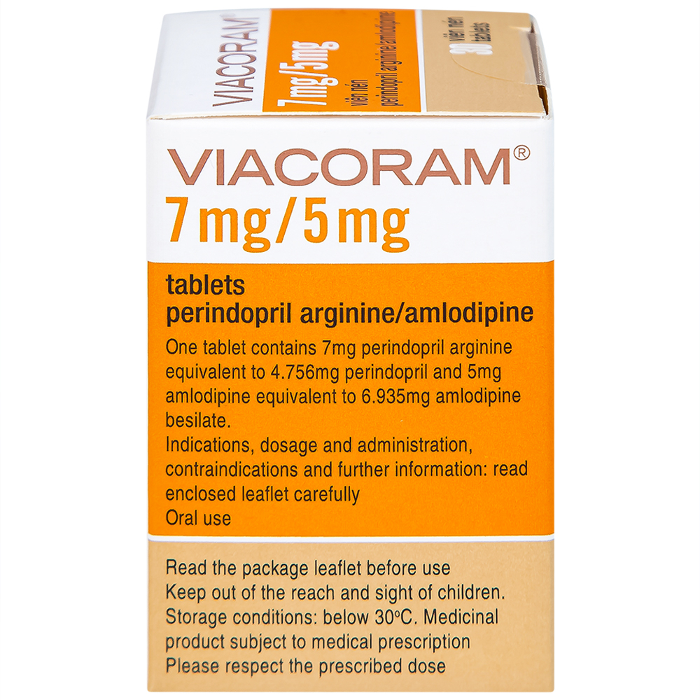 Thuốc Viacoram 7mg/5mg Servier điều trị tăng huyết áp vô căn (30 viên)