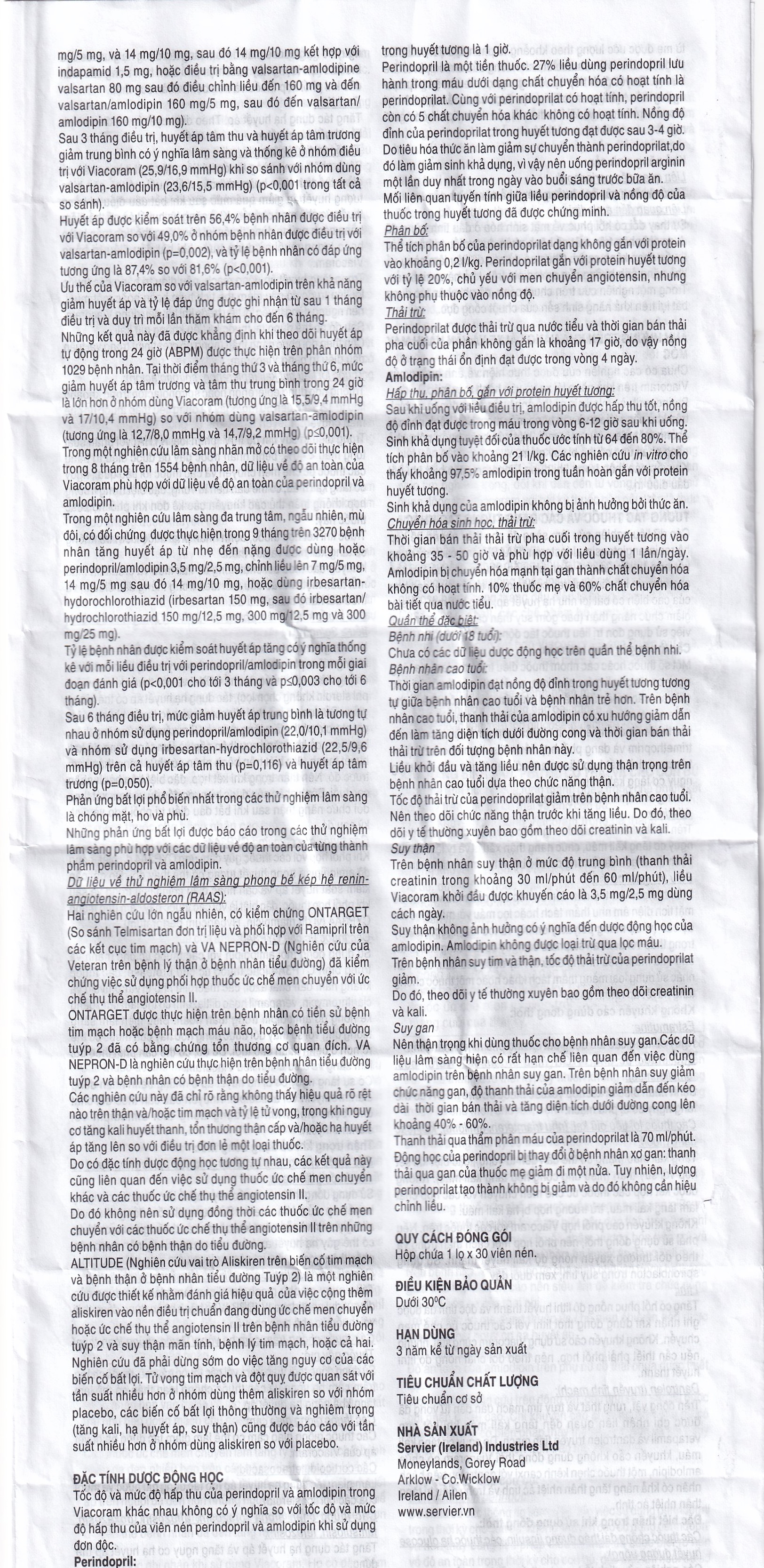 Thuốc Viacoram 7mg/5mg Servier điều trị tăng huyết áp vô căn (30 viên)
