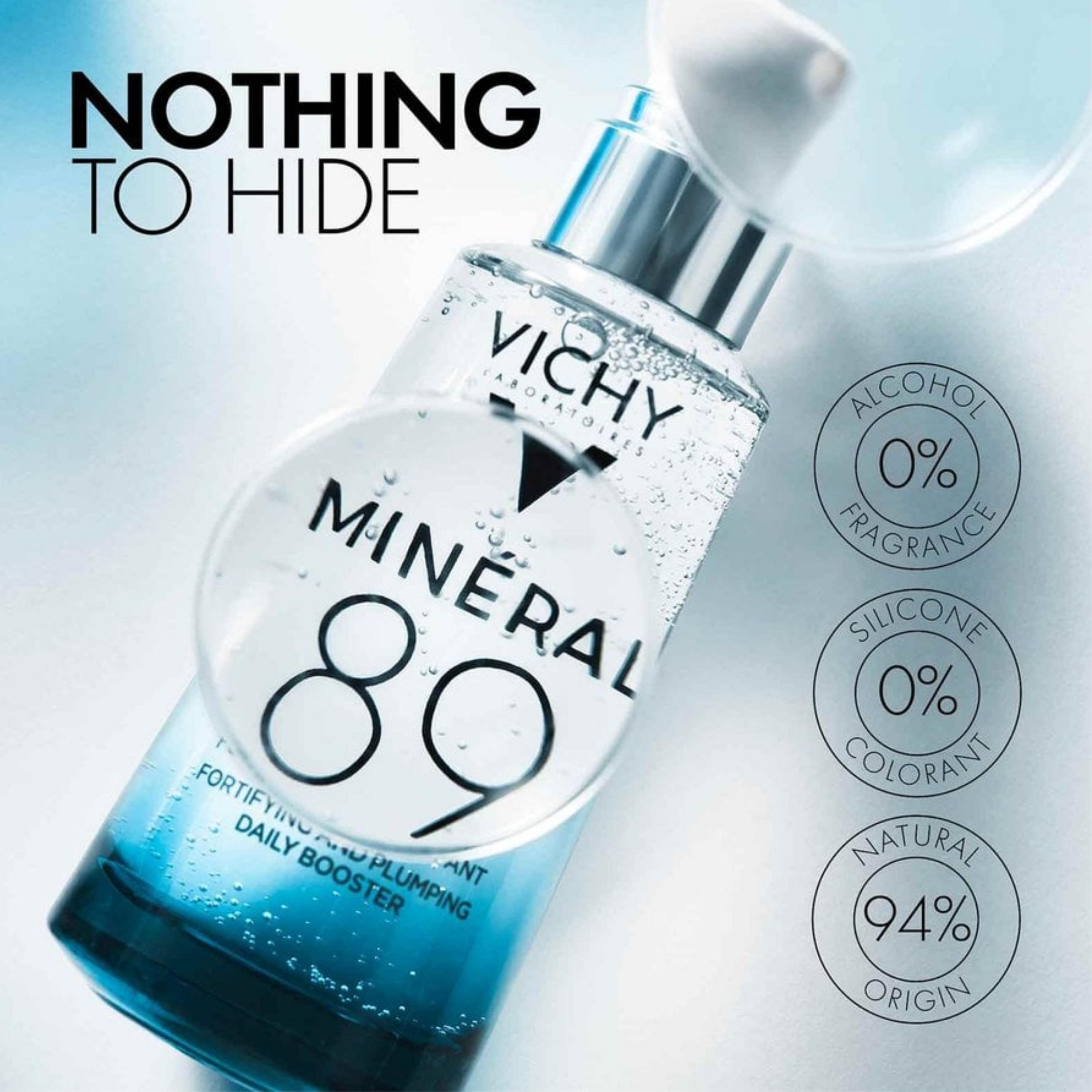 Dưỡng chất giúp sáng da, căng mượt Vichy Minéral 89 Fortifying And Plumping Daily Bootster 50ml