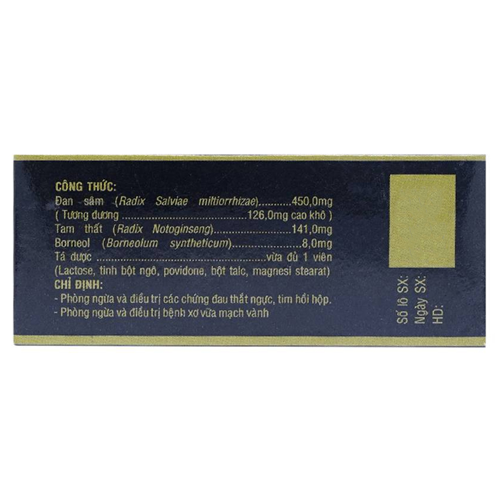 Viên Hộ Tâm Opcardio OPC phòng ngừa và điều trị các chứng đau thắt ngực (5 vỉ x 10 viên)