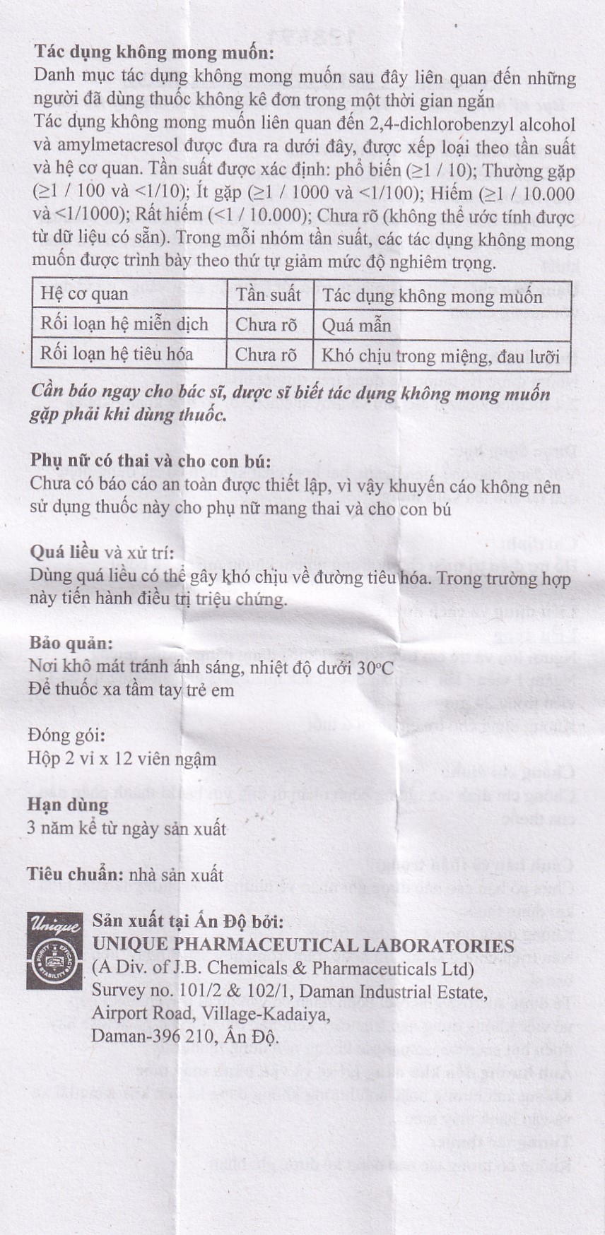 Viên ngậm Cufo vị chanh hỗ trợ điều trị triệu chứng trong nhiễm khuẩn miệng và họng (2 vỉ x 12 viên)