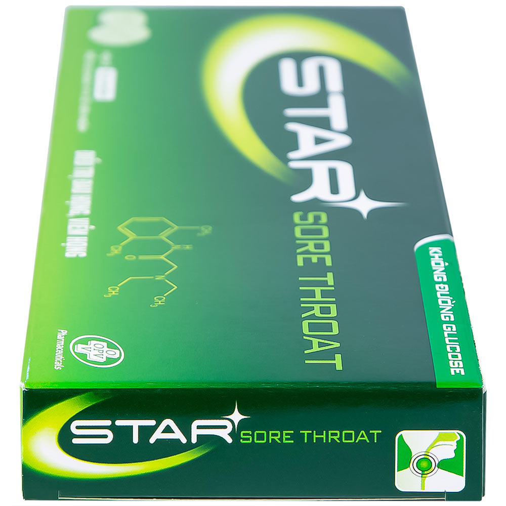 Viên ngậm Star Sore Throat OPV không đường điều trị đau họng, viêm họng (2 vỉ x 12 viên)