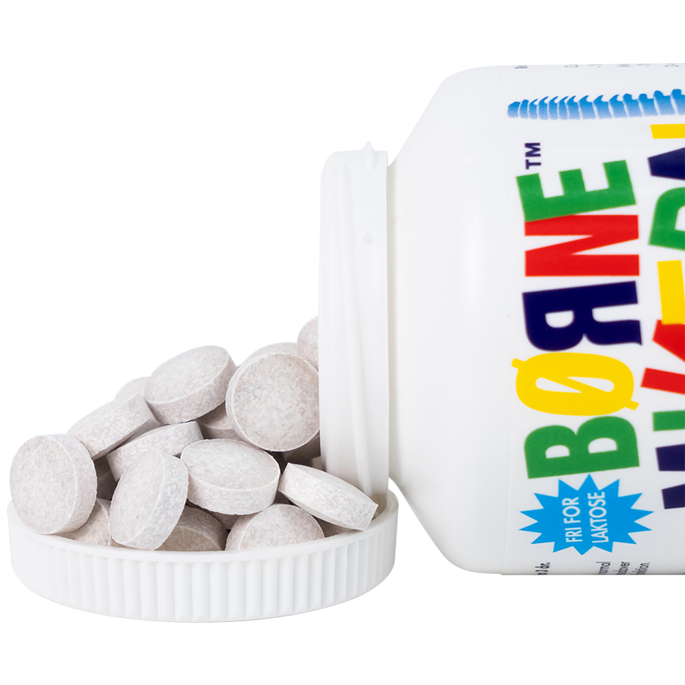 Viên nhai giúp tăng chiều cao, giảm nguy cơ còi xương cho trẻ em Borne Mineral New Nordic (120 viên)