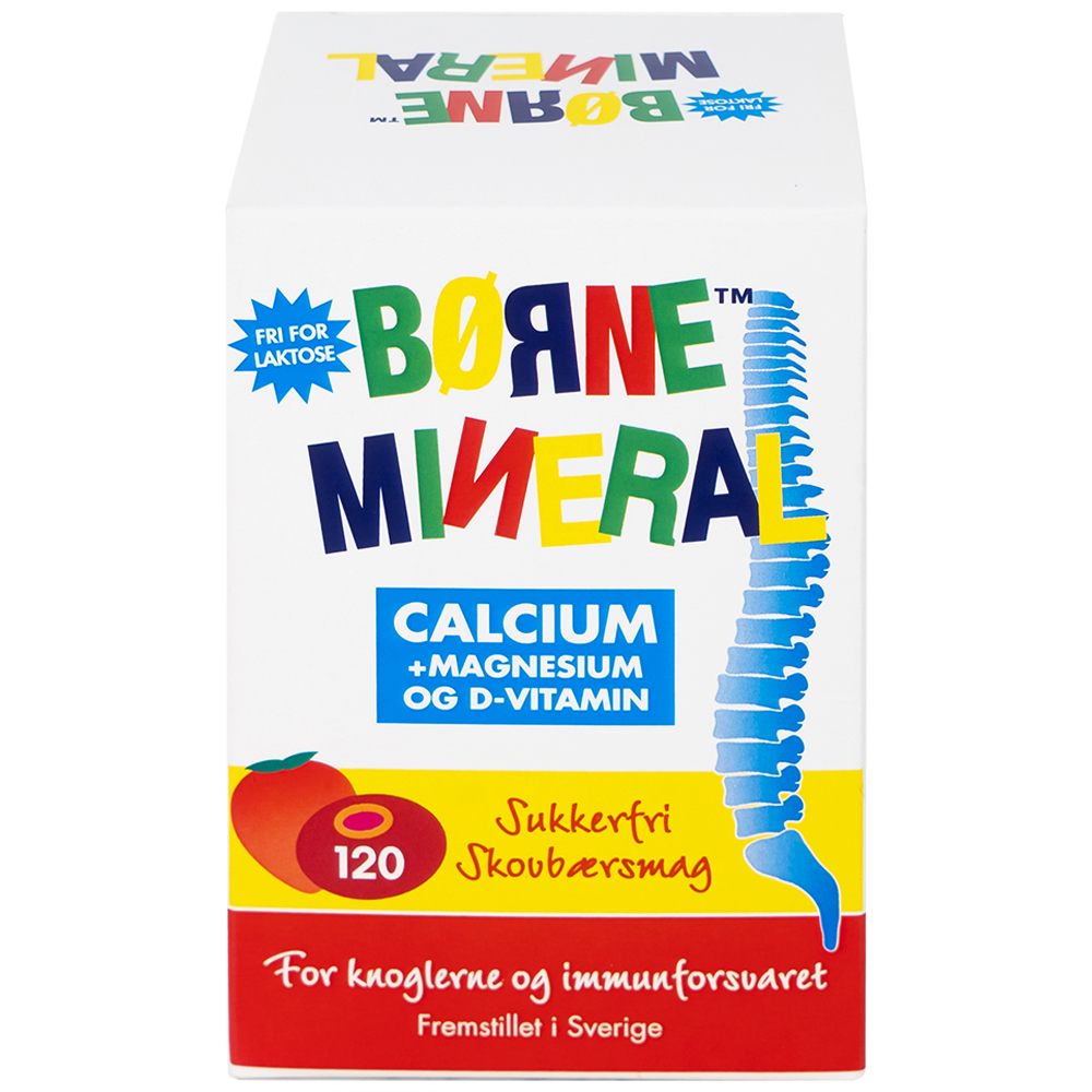 Viên nhai giúp tăng chiều cao, giảm nguy cơ còi xương cho trẻ em Borne Mineral New Nordic (120 viên)