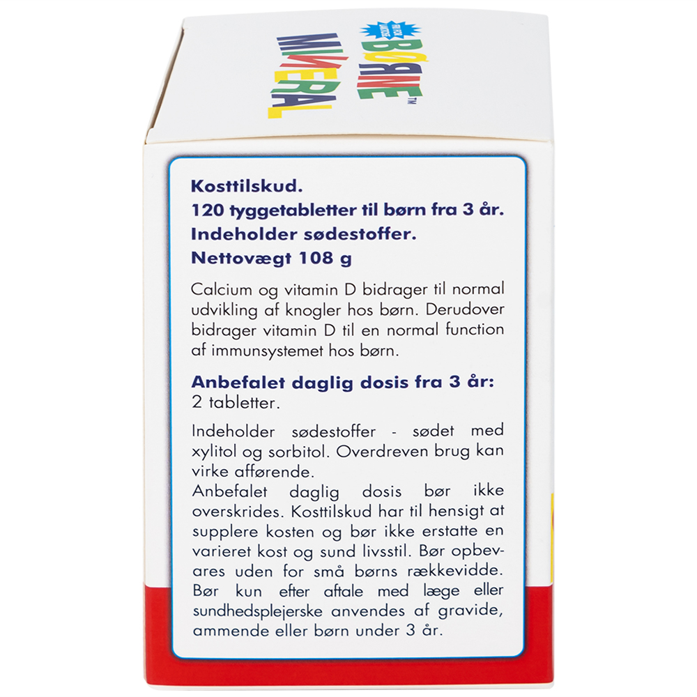 Viên nhai giúp tăng chiều cao, giảm nguy cơ còi xương cho trẻ em Borne Mineral New Nordic (120 viên)