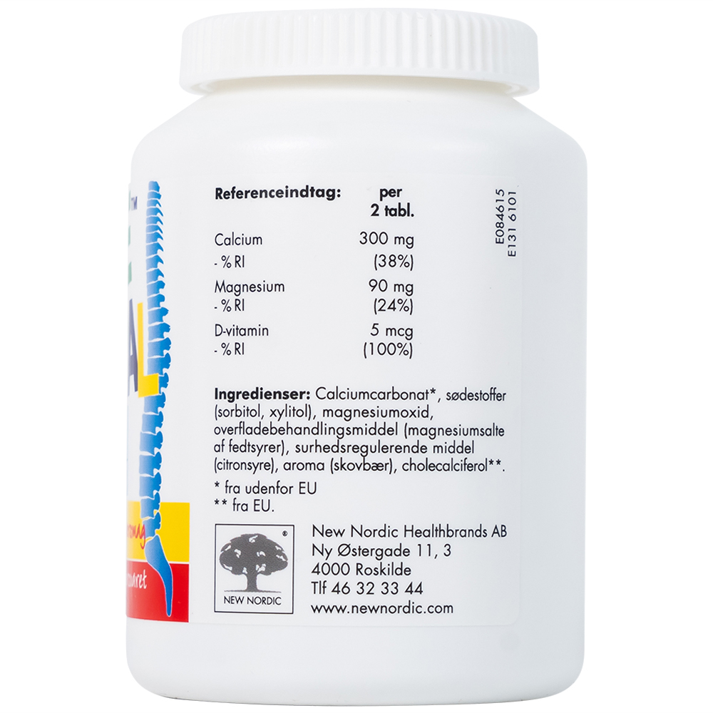 Viên nhai giúp tăng chiều cao, giảm nguy cơ còi xương cho trẻ em Borne Mineral New Nordic (120 viên)