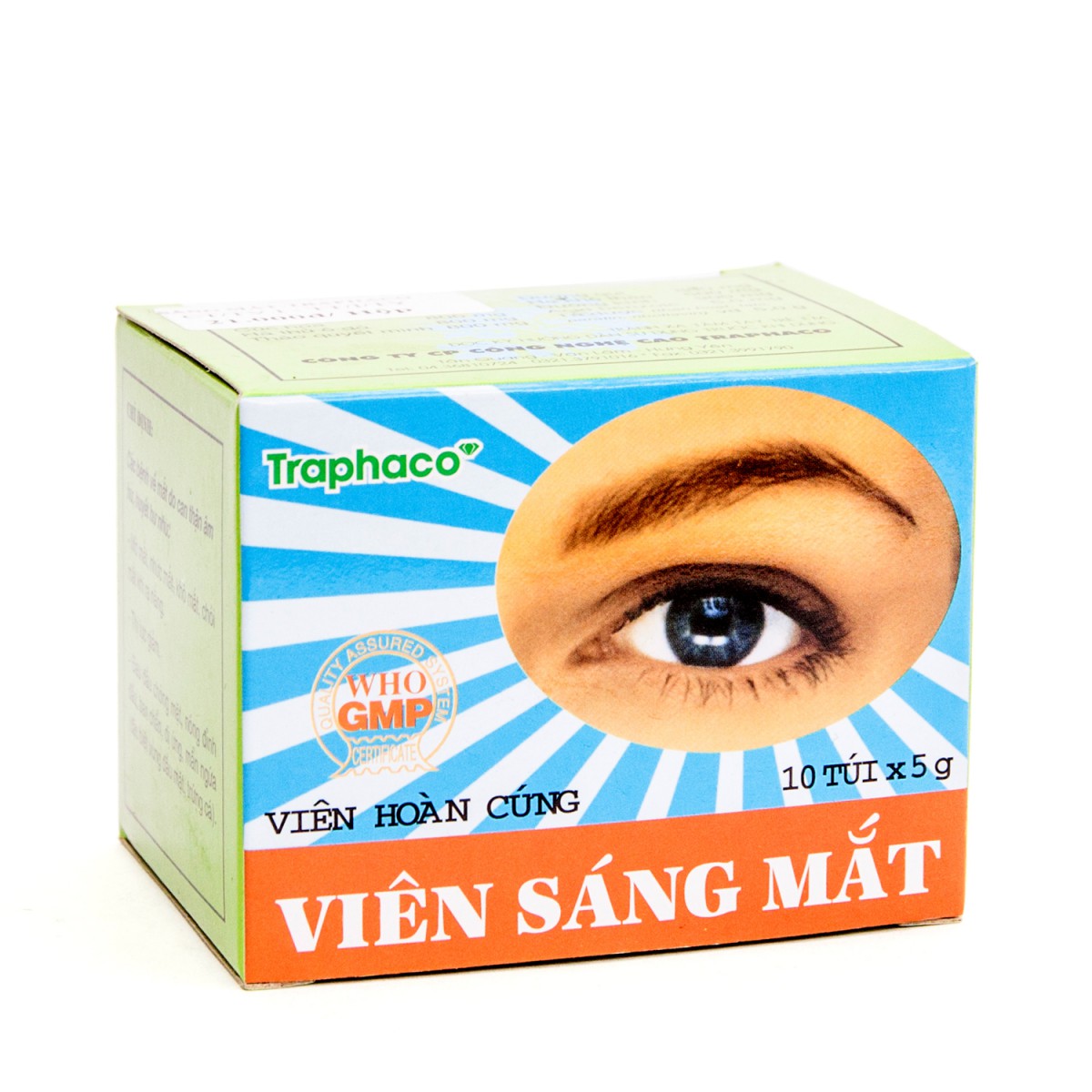 Viên Sáng Mắt Traphaco điều trị mờ mắt, nhức mắt, khô mắt (10 gói x 5g) 
