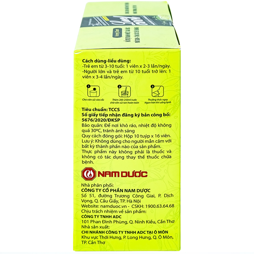 Viên sủi hương chanh hỗ trợ giải độc mát gan Livecool (16 viên)