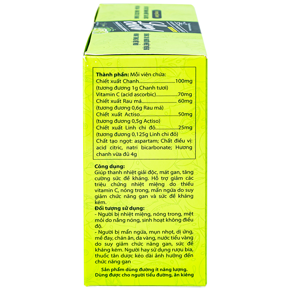 Viên sủi hương chanh hỗ trợ giải độc mát gan Livecool (16 viên)