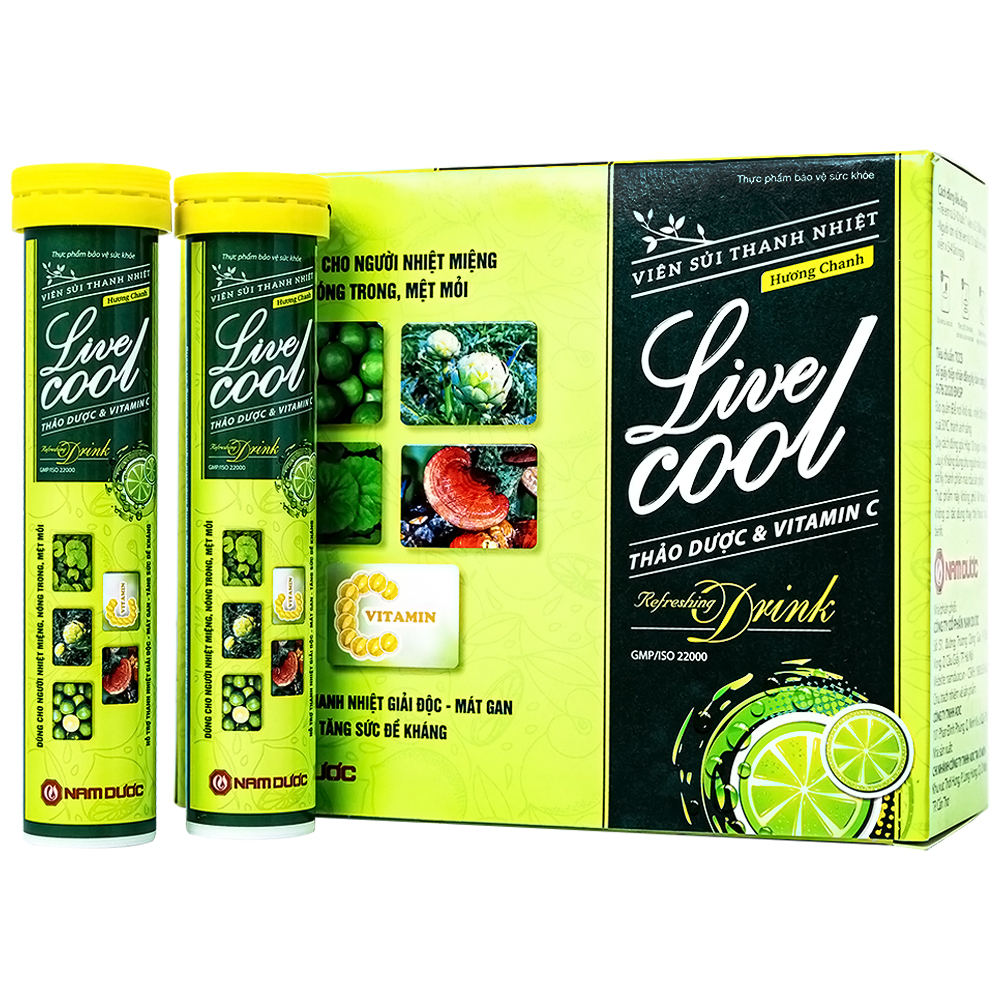 Viên sủi hương chanh hỗ trợ giải độc mát gan Livecool (16 viên)