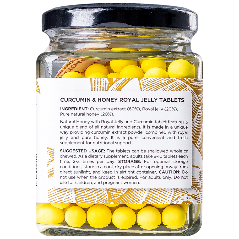 Viên Tinh Nghệ Mật Ong Sữa Chúa Honeyland (120g)