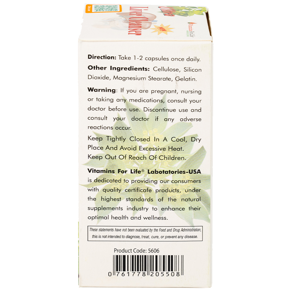 Viên uống hỗ trợ giải độc gan, giúp bảo vệ gan Ultra Liver Cleanser Vitamins For Life (30 viên)