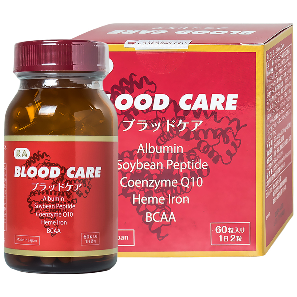Viên uống bổ máu, giảm nguy cơ thiếu máu do thiếu sắt Blood Care Jpanwell (60 viên)