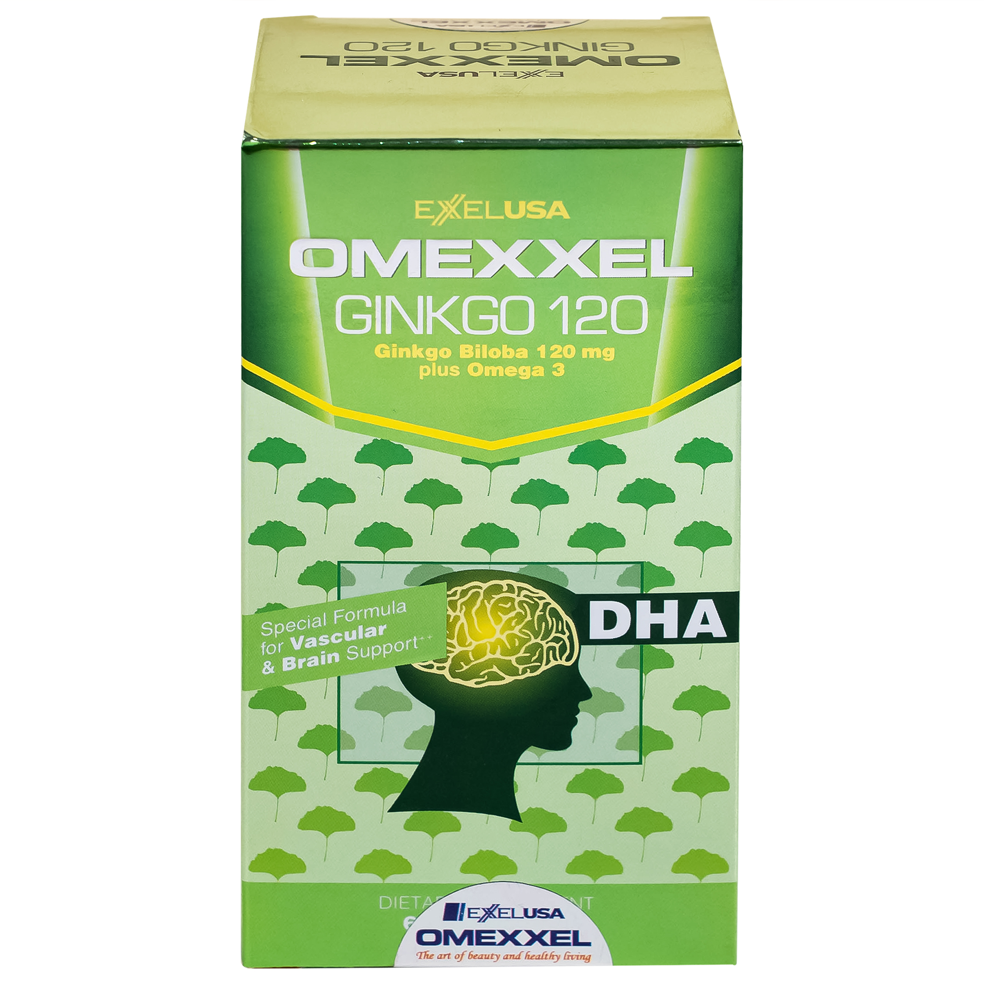 Viên uống hỗ trợ tăng tuần hoàn não, tốt cho tim mạch Omexxel Ginkgo 120 (60 viên)