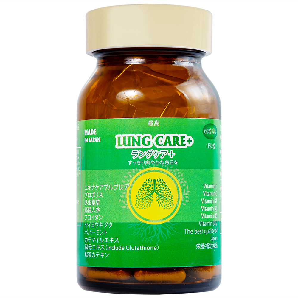 Viên uống bổ phổi, hỗ trợ hệ hô hấp khỏe mạnh Lung Care+ Jpanwell (60 viên)